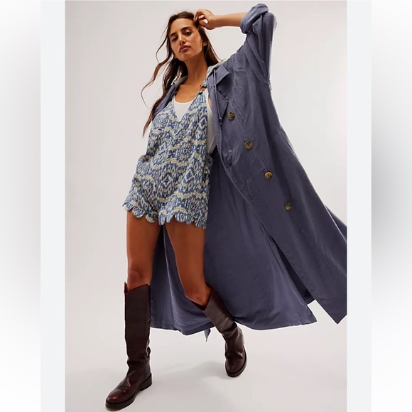 Free People Charlie Trench Coat Size S